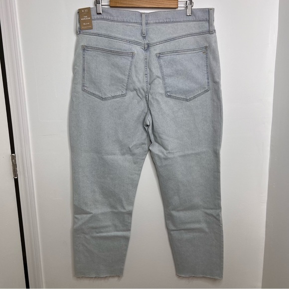 MADEWELL Light Wash Distressed Mom Jeans - Picture 6 of 8